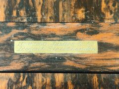 Coromandel & brass book slide with porcelain cherubs  by howell james & Co , regent street london Thumbnail 3