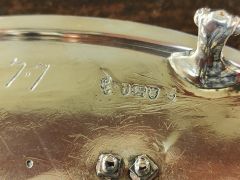 Georgian silver desk stand with plated tops  Thumbnail 6