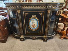 Victorian ebony credenza with ormolu mounts Thumbnail 2