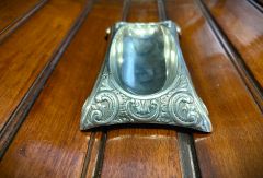 Victorian silver desk tray Thumbnail 2
