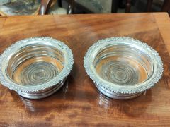 Pair of silver coasters Thumbnail 3