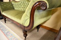 19th century mahogany double ended settee Thumbnail 3