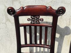 Pair of chinese cherrywood  side chairs Thumbnail 3