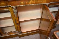 Victorian burr-walnut credenza with inlay Thumbnail 3