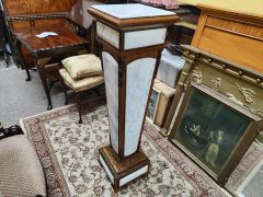 Marble & mahogany pedestal Thumbnail 2