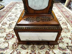 Marble & mahogany pedestal Thumbnail 4