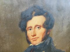 19th century gilt framed oil on canvas portrait Thumbnail 3