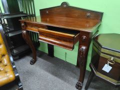 Victorian mahogany side table with two drawers Thumbnail 2