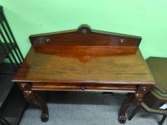 Victorian mahogany side table with two drawers Thumbnail 3