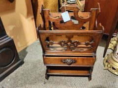 Victorian walnut canterbury Thumbnail 6