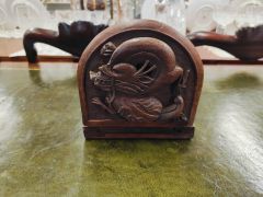 1930s carved wooden bookslide Thumbnail 2