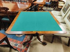 Victorian burr walnut card table  Thumbnail 4