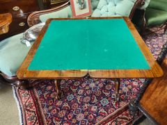 Victorian burr-walnut card table Thumbnail 4