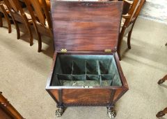 19th century mahogany wine Cellarette Thumbnail 3