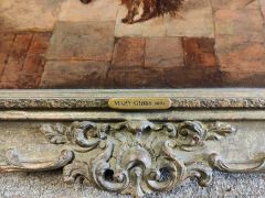 Gilt framed victorian oil painting , signed mary gibbs Thumbnail 3