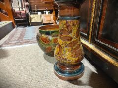 Doulton jardiniere on stand Thumbnail 3