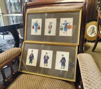 Framed set of two chinese drawings Thumbnail 4