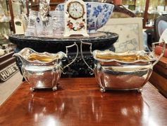 Irish georgian silver sugar & cream  Thumbnail 6