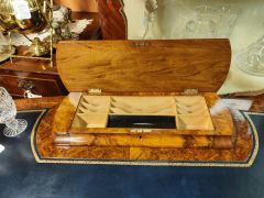 Victorian burr-walnut desk Thumbnail 3