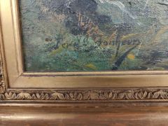 Oil painting signed F. bon heur Thumbnail 3
