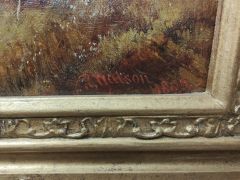 Pair of gilt framed oil paintings of highland cattle  Thumbnail 4