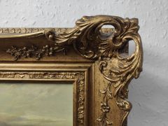 Pair of gilt framed oil paintings of highland cattle  Thumbnail 3