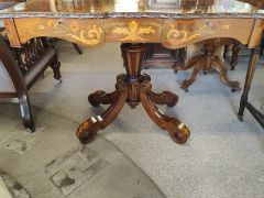 Victorian burr walnut centre table Thumbnail 2