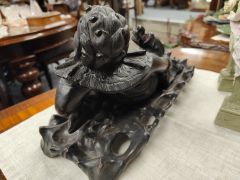 Carved wooden chinese figure / buddha Thumbnail 4