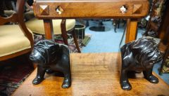 Pair of bronze bulldog bookends Thumbnail 3
