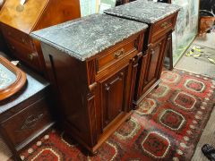 Pair of french marble top pedestals Thumbnail 4