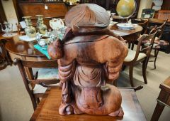 Carved wooden chinese figure / buddha Thumbnail 4
