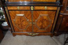 19th century walnut & brass mounted cabinet Thumbnail 3
