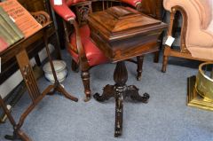 19th century rosewood workbox / tea caddy Thumbnail 2