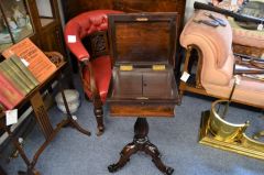 19th century rosewood workbox / tea caddy Thumbnail 3