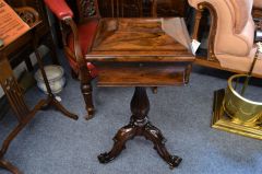 19th century rosewood workbox / tea caddy Thumbnail 6