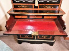 19th century ebony with inlay secretaire cabinet Thumbnail 3