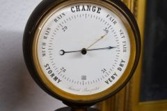 Pair of 19th century spelter clock & barometer figures Thumbnail 3