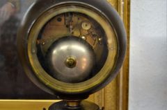 Pair of 19th century spelter clock & barometer figures Thumbnail 6