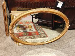 Gilt framed oval mirror Thumbnail 2