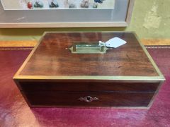 19th century mahogany & brass bound travelling box Thumbnail 2