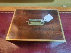 19th century mahogany & brass bound travelling box Thumbnail 3
