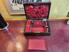 19th century mahogany & brass bound travelling box Thumbnail 4