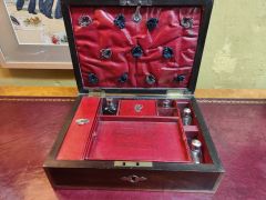19th century mahogany & brass bound travelling box Thumbnail 3
