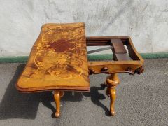 Victorian walnut Inlaid & marquetry card table Thumbnail 3