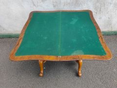 Victorian walnut Inlaid & marquetry card table Thumbnail 4