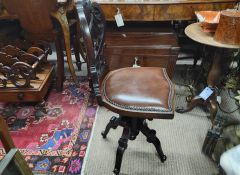 Mahogany swivel music chair Thumbnail 2