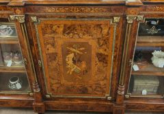 Victorian burr-walnut credenza with inlay Thumbnail 2