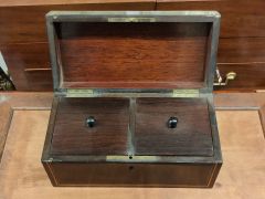 19th century ebony tea caddy Thumbnail 4