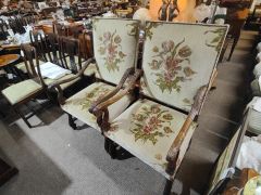 Pair of oak armchairs Thumbnail 2
