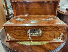 Oak cigar  / cigarette box Thumbnail 3